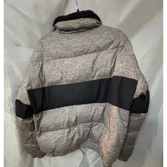 PINK Victoria’s Secret Puffer Jacket Size Small Gray Black Colorblock Rare - Picture 6 of 7